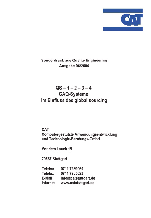 CAQ-Systeme im Einfluss des global sourcing